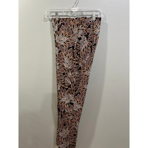 Truth By Republic Pants - Truth by Republic Women Brown Leaf Print Elastic Waist Leggings Size M